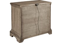 franklin rustic taupe nightstand   