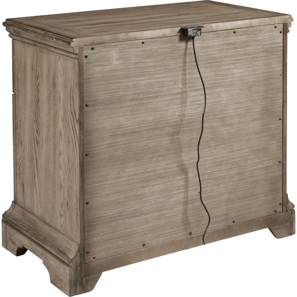 franklin rustic taupe nightstand   