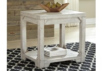 fregine whitewash end table   