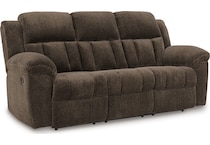 frohn chocolate reclining sofa   