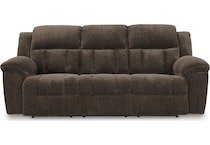 frohn chocolate reclining sofa   