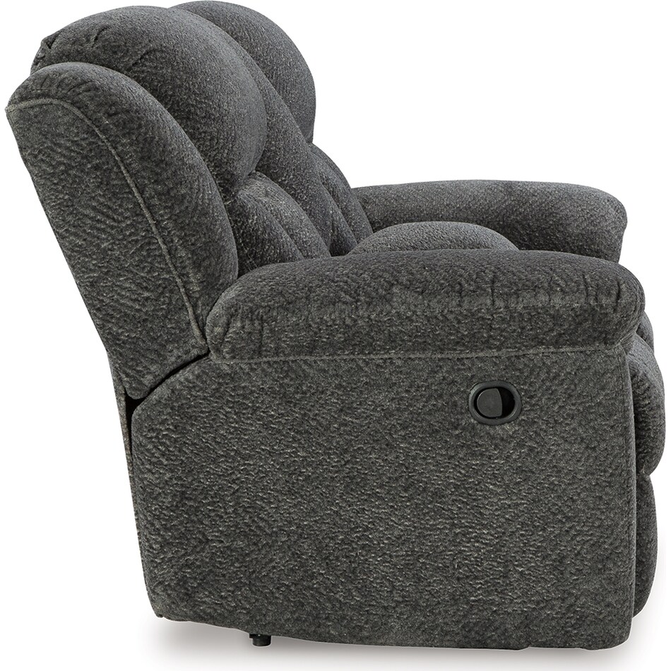 frohn graphite reclining console loveseat   