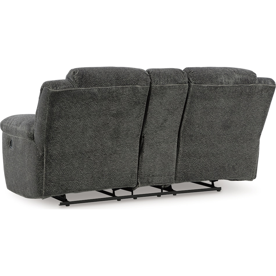 frohn graphite reclining console loveseat   