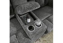 frohn graphite reclining console loveseat   