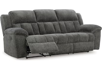 frohn graphite reclining sofa   