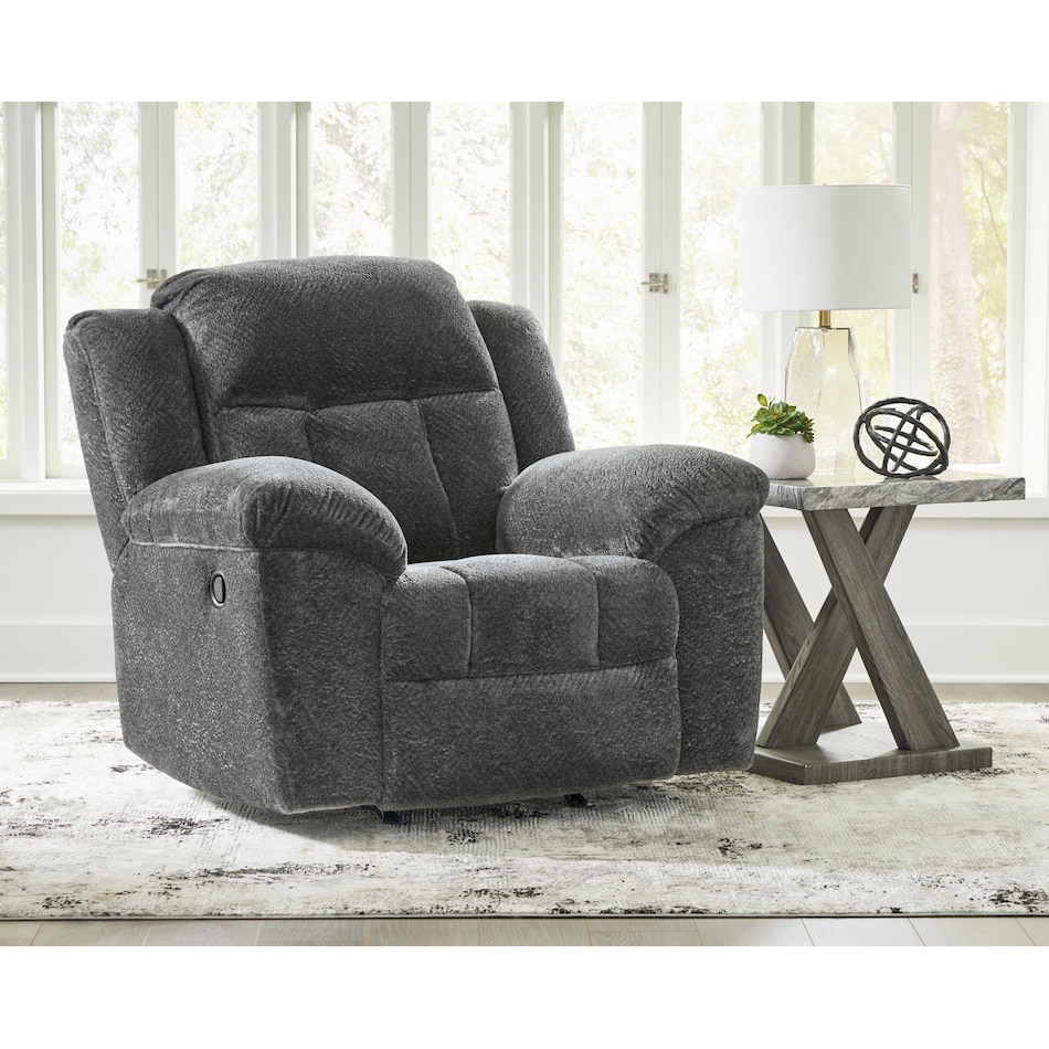 frohn grey recliner   