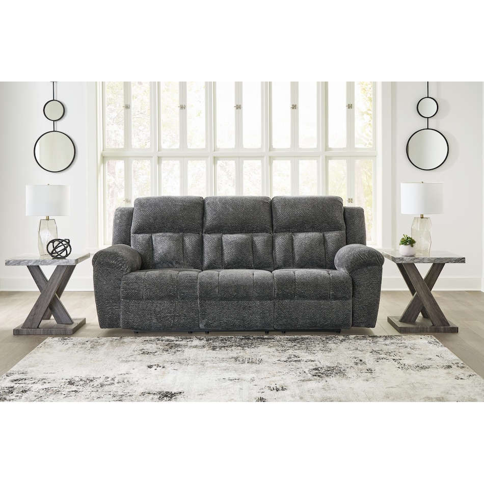 frohn grey reclining sofa   