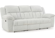 frohn white reclining sofa   