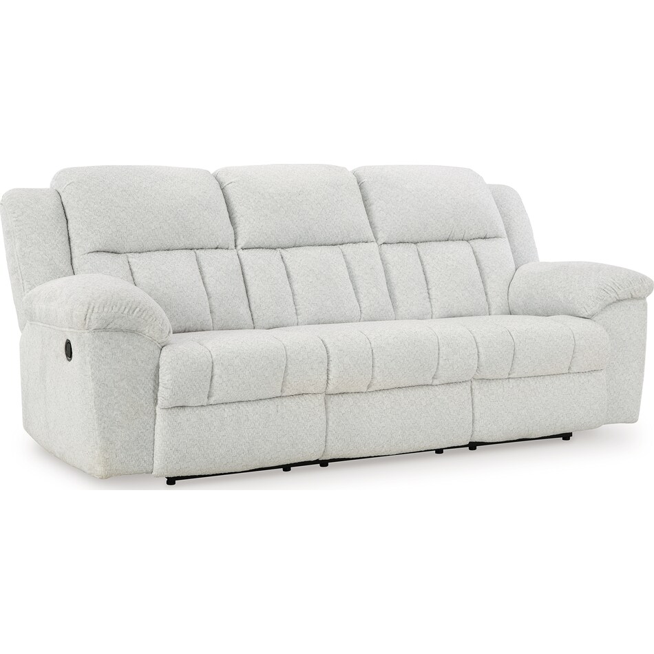 frohn white reclining sofa   