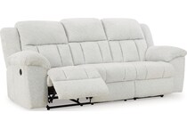 frohn white reclining sofa   