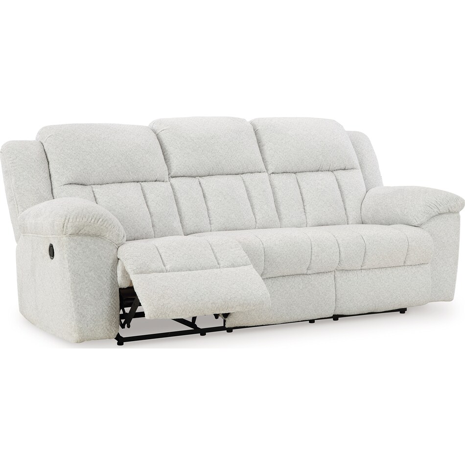 frohn white reclining sofa   