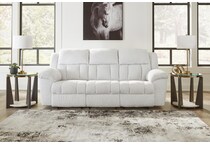 frohn white reclining sofa   