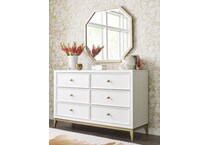 fulham white with gold accents dresser   