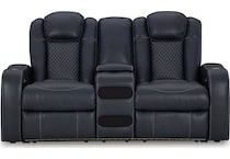 fyne dyme sapphire power reclining loveseat   