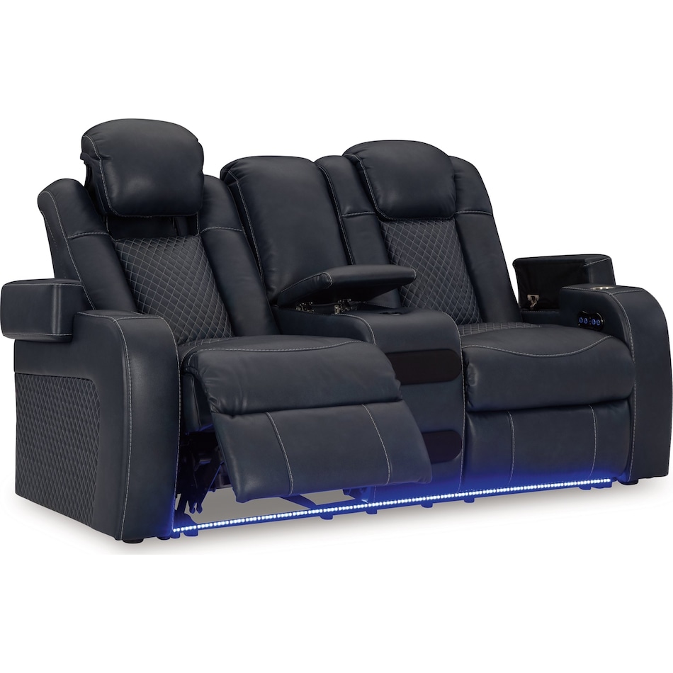 fyne dyme sapphire power reclining loveseat   
