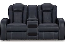 fyne dyme sapphire power reclining loveseat   