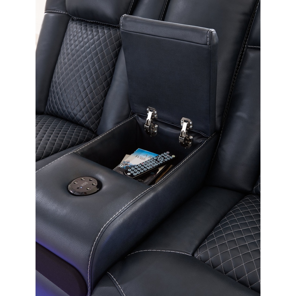 fyne dyme sapphire power reclining loveseat   