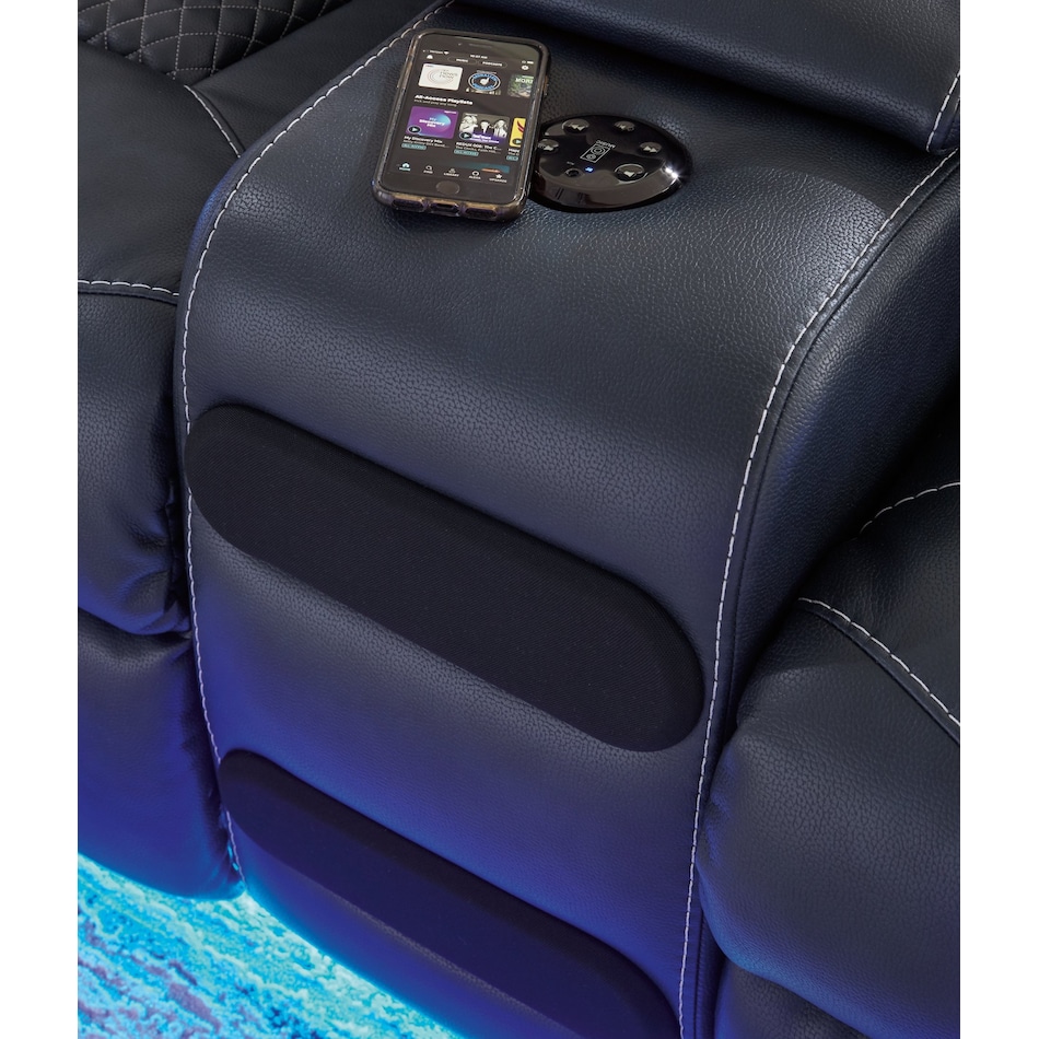 fyne dyme sapphire power reclining loveseat   