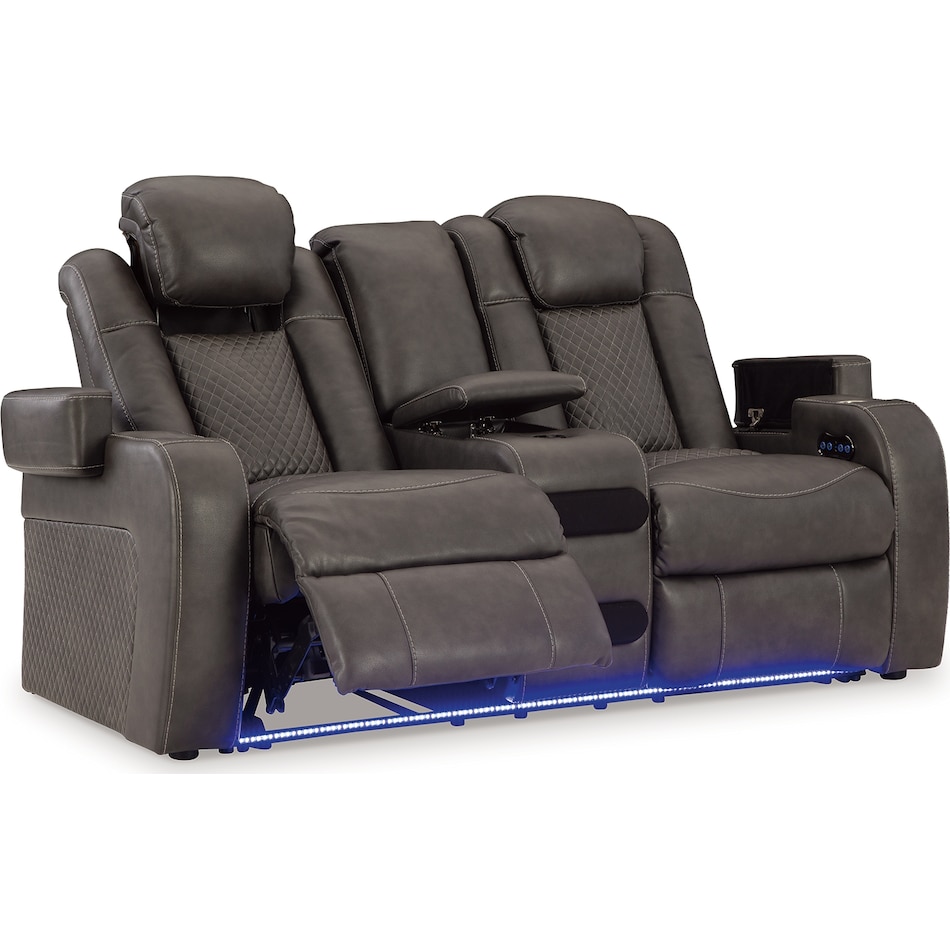 fyne dyme shadow power reclining loveseat   