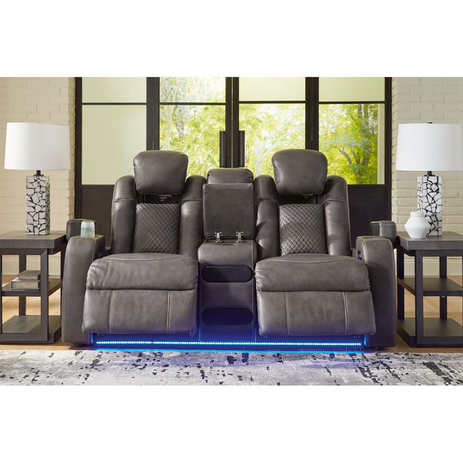 fyne dyme shadow power reclining loveseat   