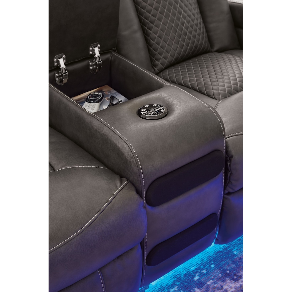 fyne dyme shadow power reclining loveseat   