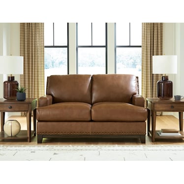 GAMBELLARA LEATHER LOVESEAT