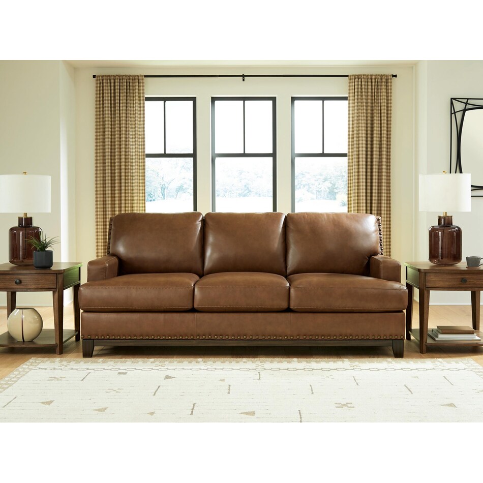 gambellara amber leather sofa   