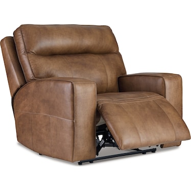 GAME PLAN LEATHER POWER RECLINER