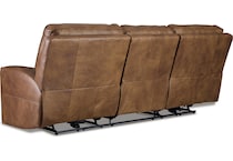 game plan  caramel power leather reclining loveseat   