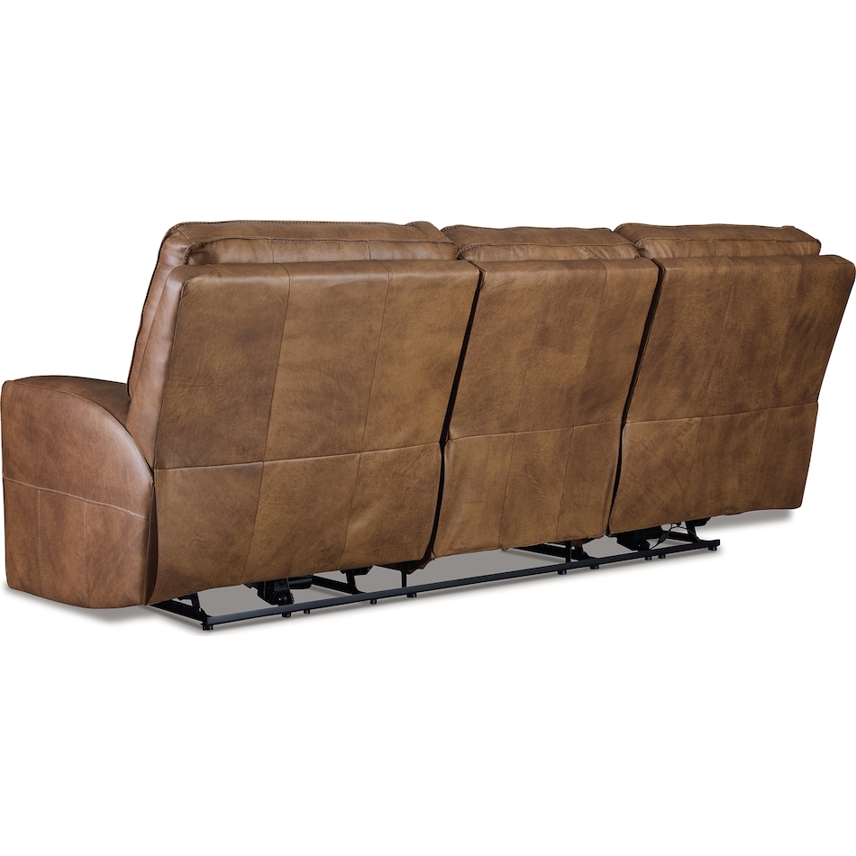 game plan  caramel power leather reclining loveseat   