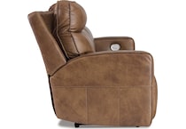 game plan  caramel power leather reclining loveseat   