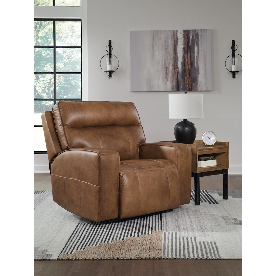 game plan  power leather recliner   