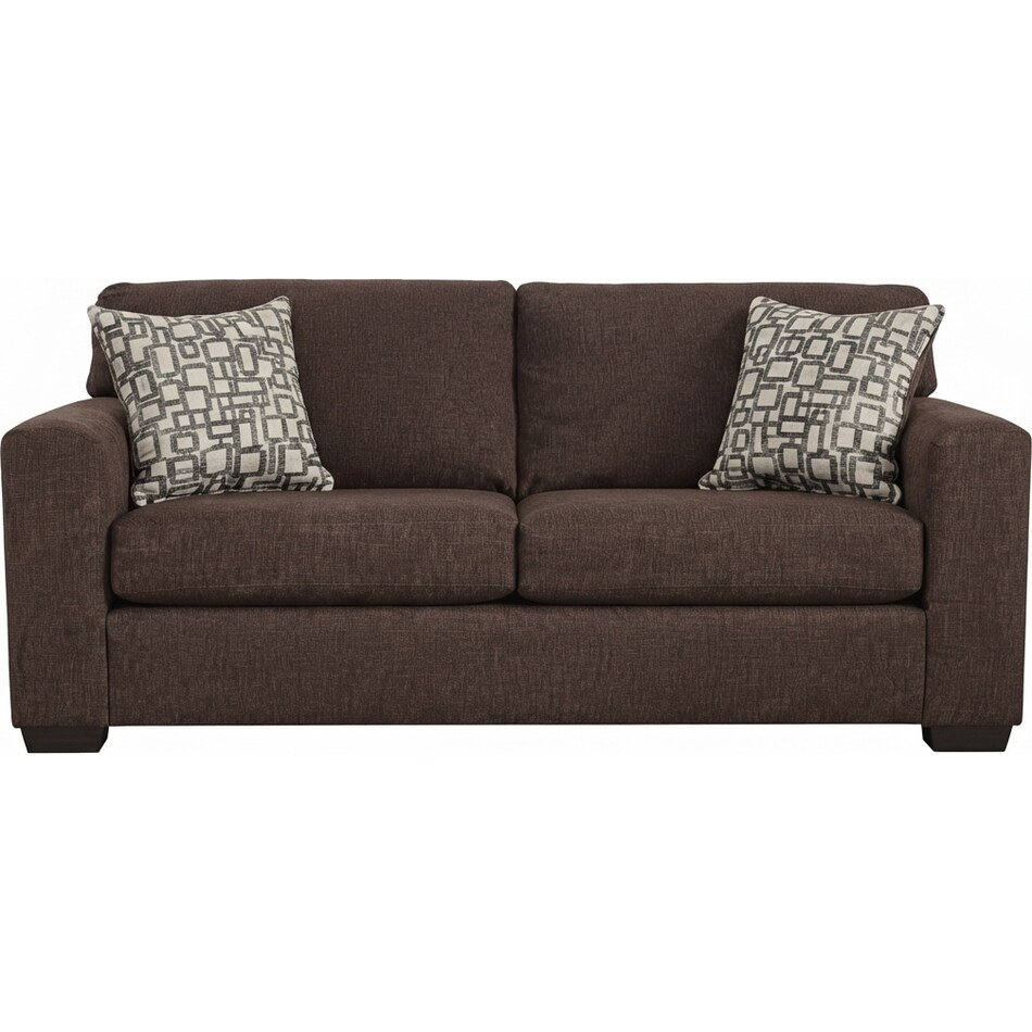 garrick brown loveseat   
