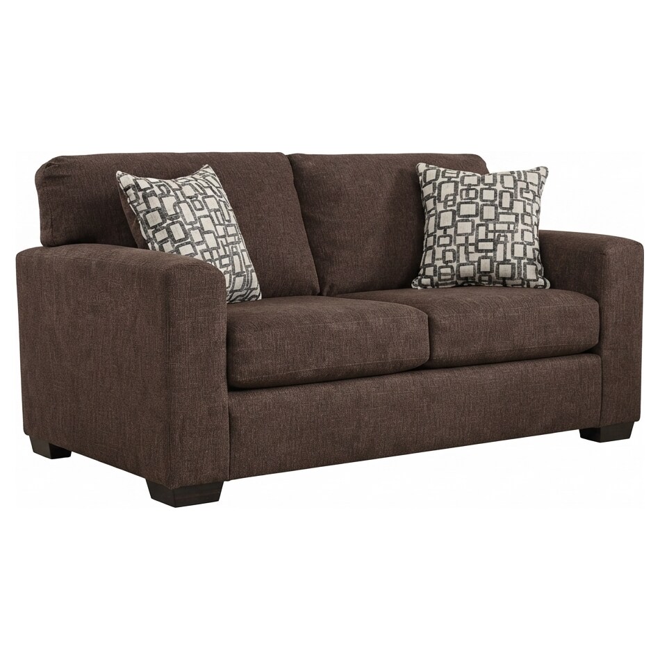 garrick brown loveseat   