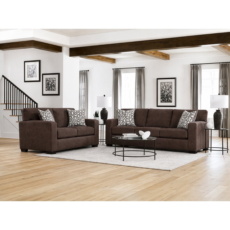 garrick brown sofa   