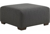 garrick charcoal ottoman   