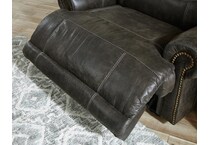 gearview charcoal power reclining console loveseat   