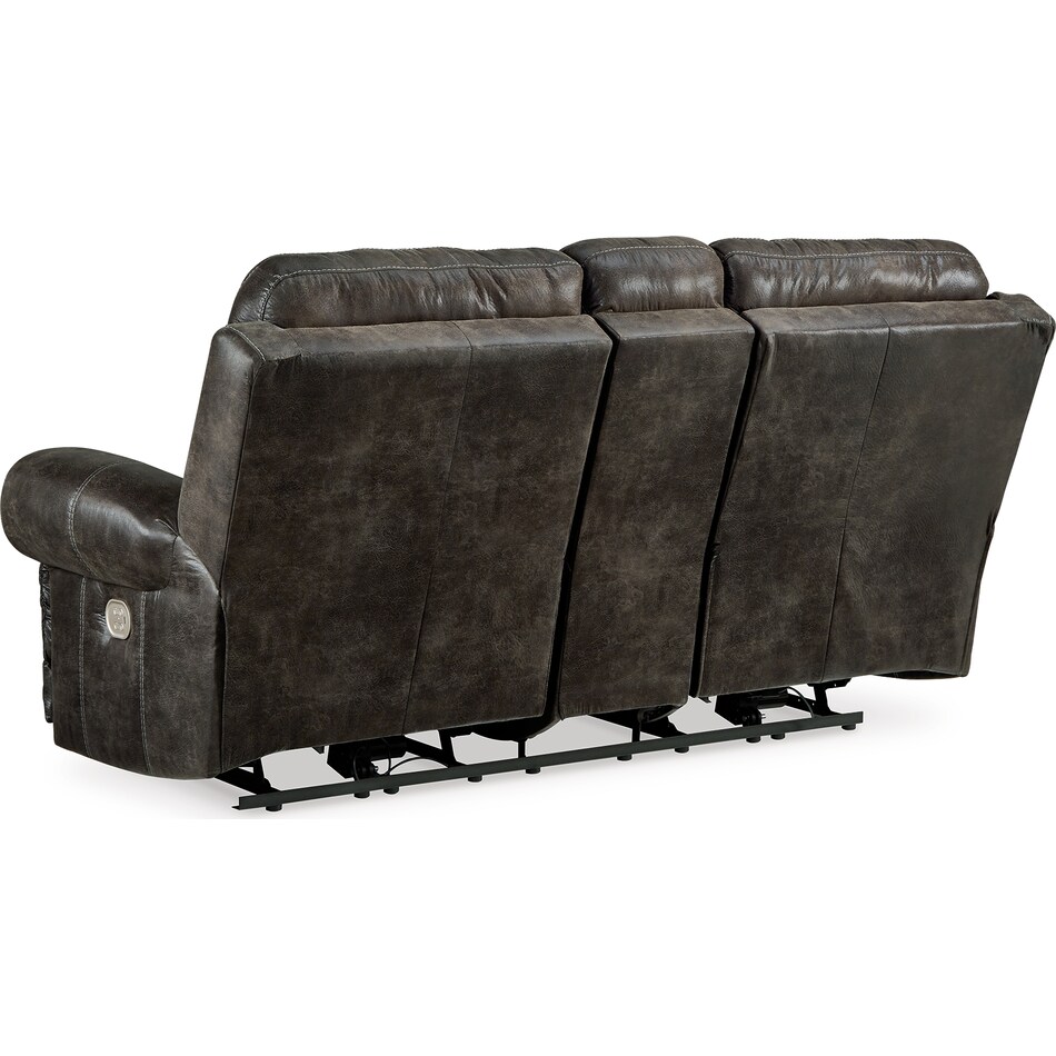 gearview charcoal power reclining console loveseat   