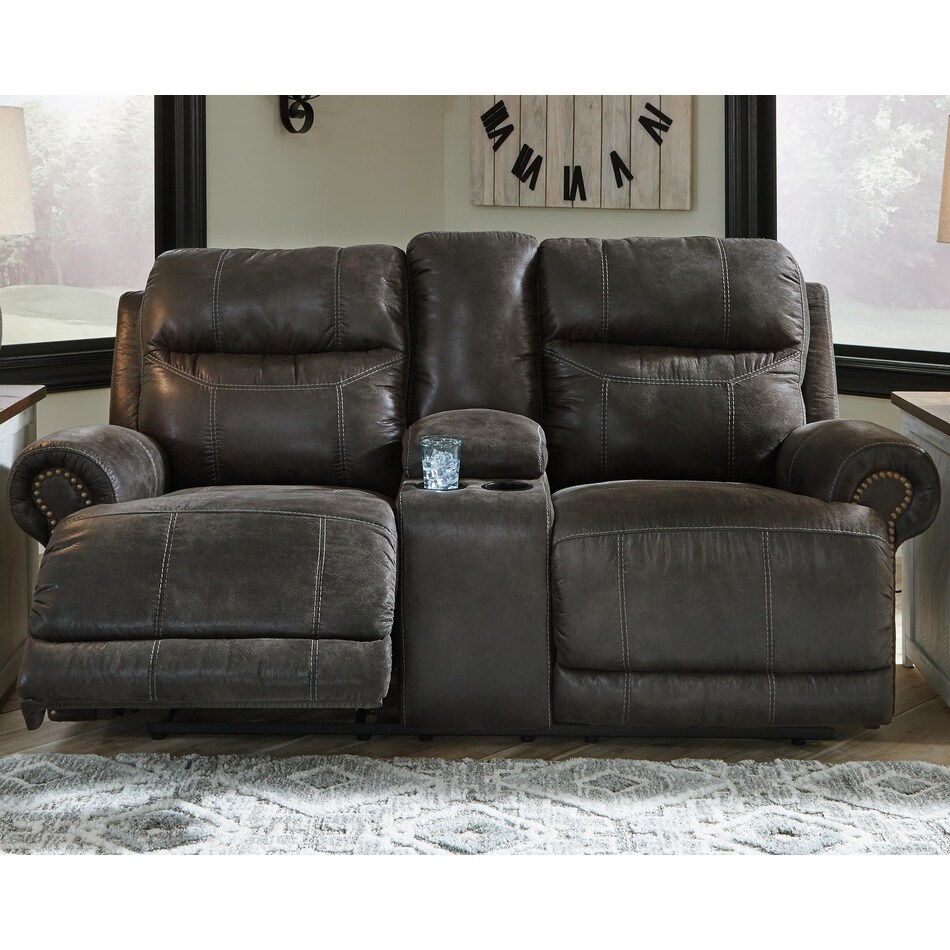 gearview power reclining console loveseat   