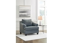 genoa blue leather chair   