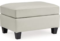 genoa coconut leather ottoman   