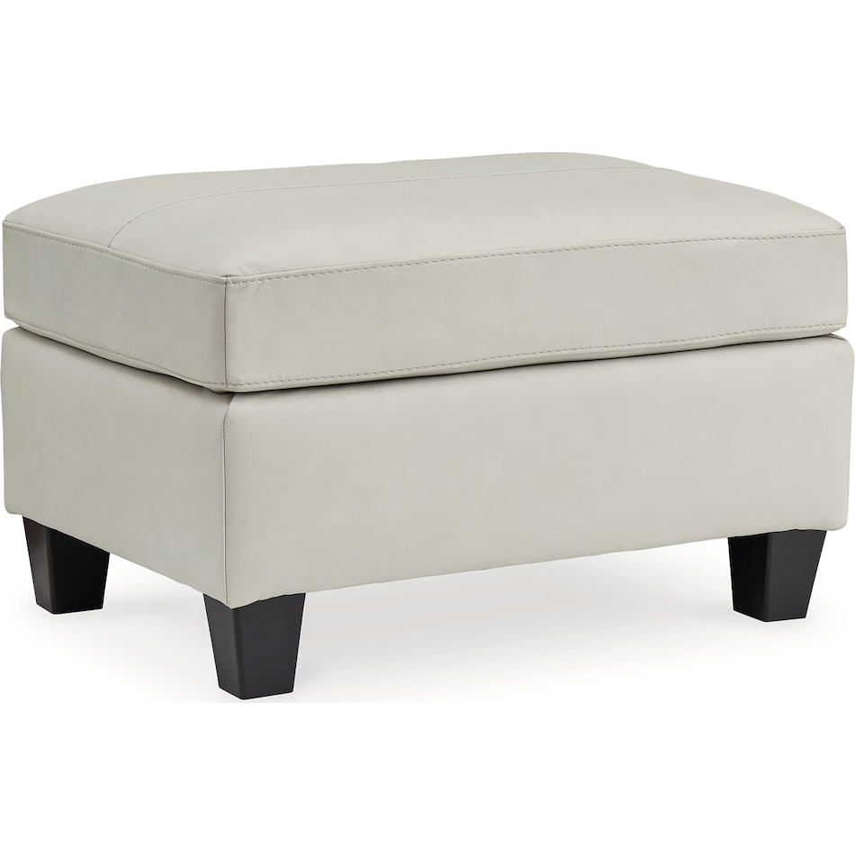 genoa coconut leather ottoman   