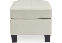 genoa coconut leather ottoman   