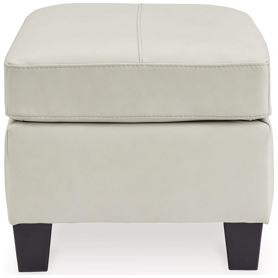 genoa coconut leather ottoman   