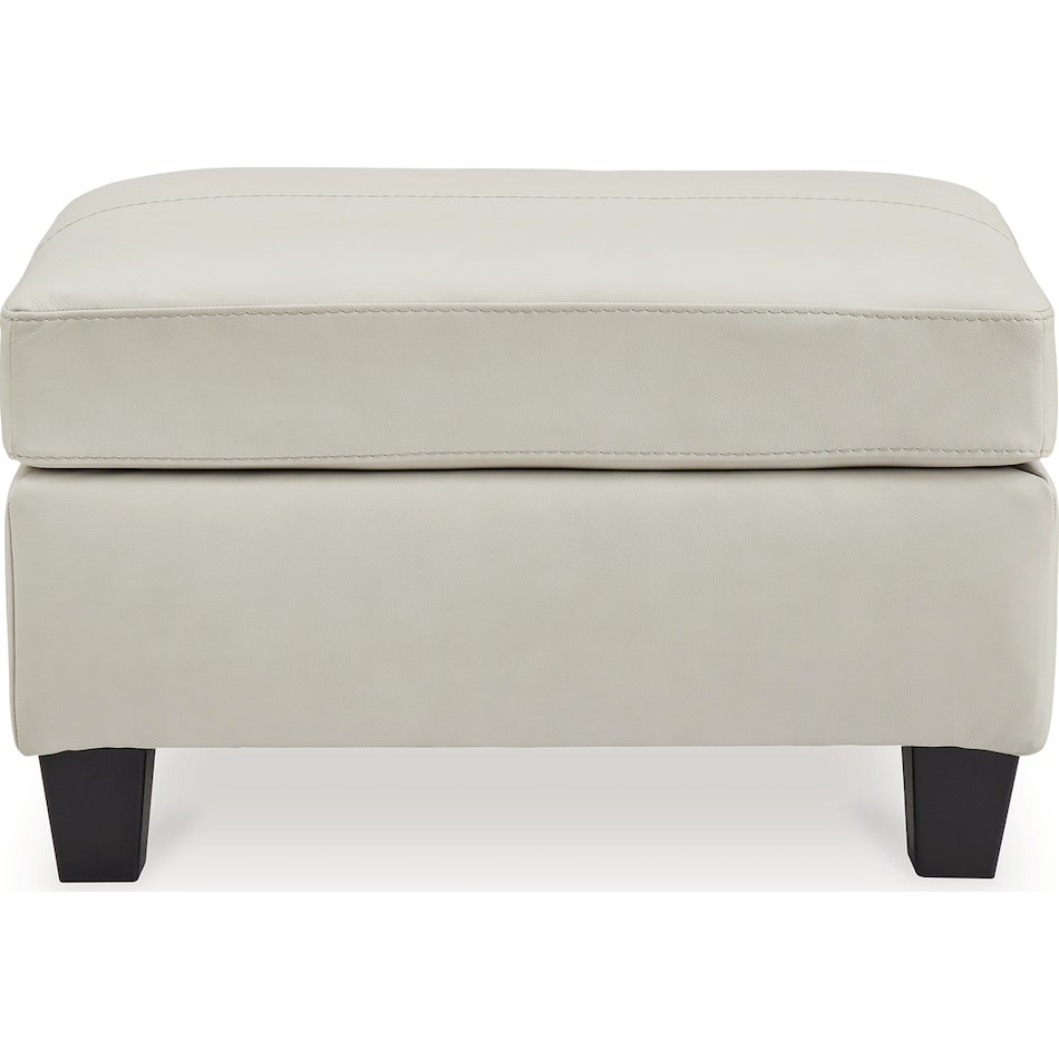 genoa coconut leather ottoman   