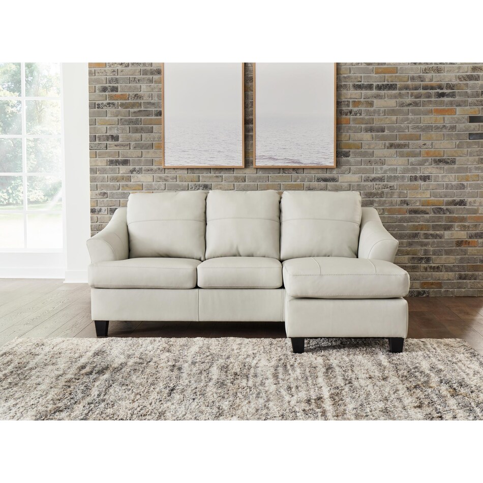 genoa coconut leather sofa chaise   