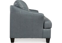 genoa steel leather loveseat   