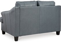 genoa steel leather loveseat   