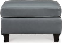 genoa steel leather ottoman   