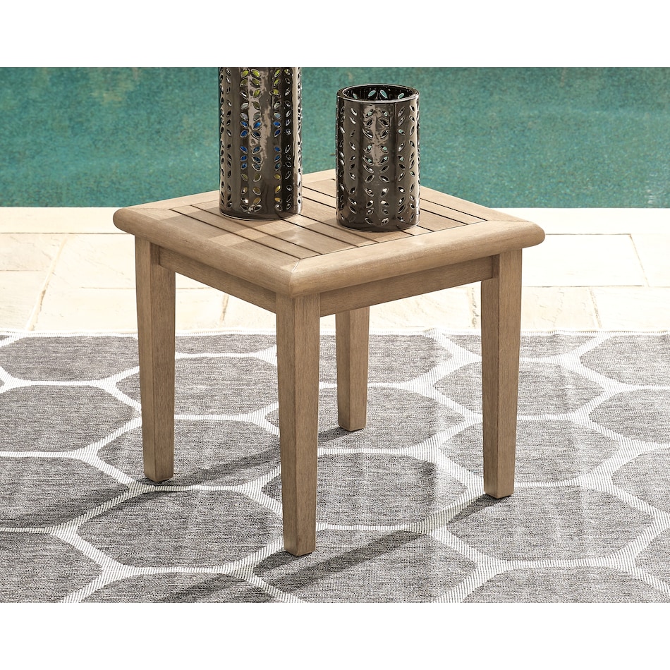 gerianne greyish brown end table   